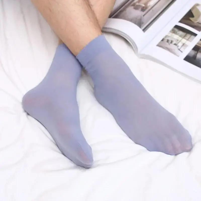 1 пара Мужские дышащие короткие носки из бамбукового волокна Мужские носки-гольфы Деловые носки средней длины Короткие