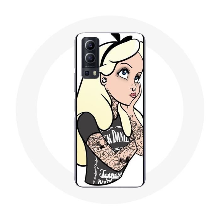 Coque - Maniacase - Vivo Y72 - Souple - Blanc - Princesse tatouée