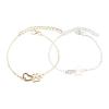 Women Bracelet, Thin Chain Design Adjustable Bracelet, Hollow Heart Dog Paw Print Healing Charm Bracelet, Multi-Purpose Wrist Anklet Accessory