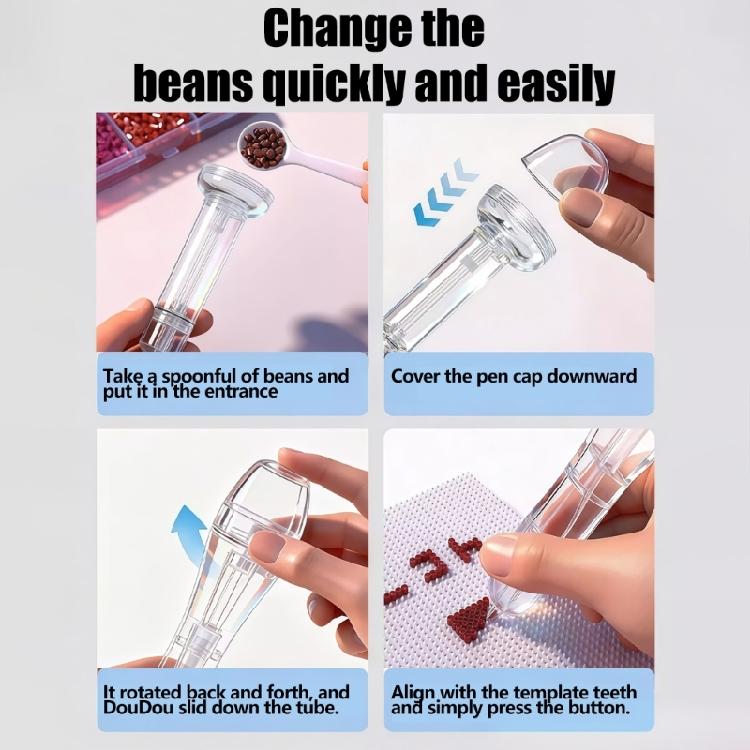 Ручной инструмент для творчества DIY, ручка для рукоделия с 2 емкостями для хранения, пластиковый формат с нажимным механизмом для настольной работы, поддержки задач и повседневных DIY-активностей