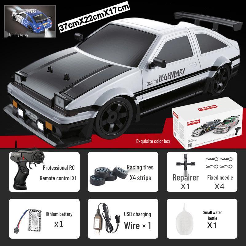 AE86 Высокоскоростной RC-дрифт-кар: Игрушка-гоночная машина с полным приводом, модель GTR для детей