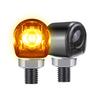 2/4pcs Aluminium Mini Led Motorcycle Turn Signal Light Black/Chrome Flashing Light Signal Lamp Clignotant Moto for Dirt Bike 12V