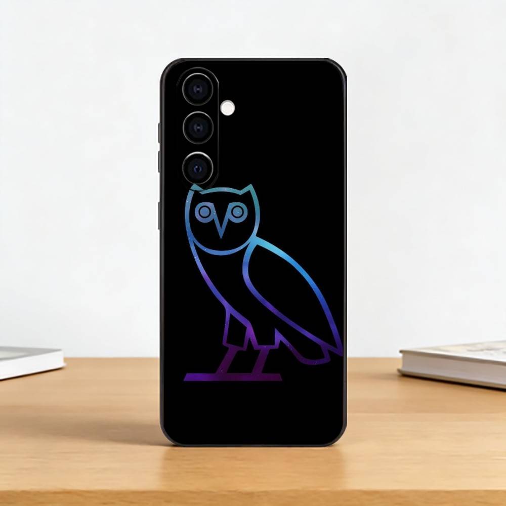 D-Drake OvO O-OWL Чехол для телефона Черный Силиконовый Мягкий Для Samsung Galaxy A73,A72,A71,A70,A53,A52,A51