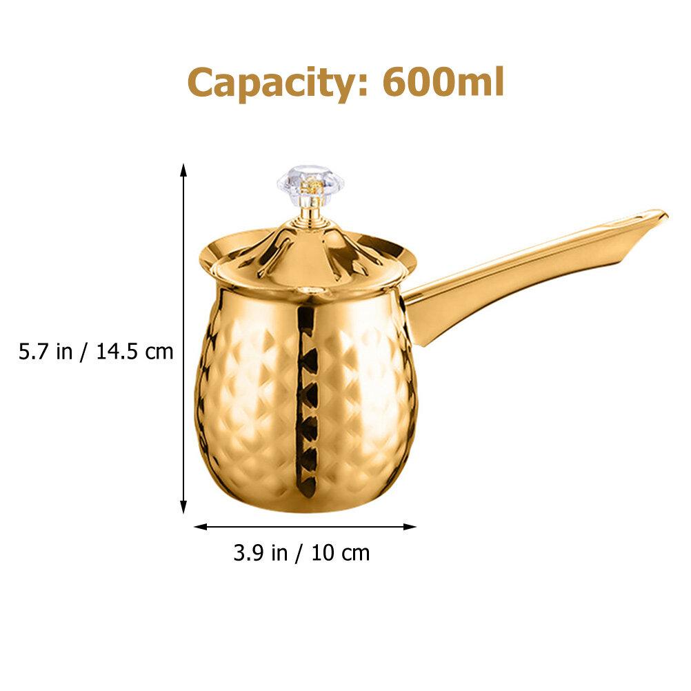 Индукционная плита Бытовая молочная кастрюля из нержавеющей стали для приготовления напитков на стороне кофе