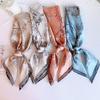 Small Square Scarf Triangle Silk Scarf Women Stereoscopic with Shirt Neck Care Neck Thin Scarf 70x70