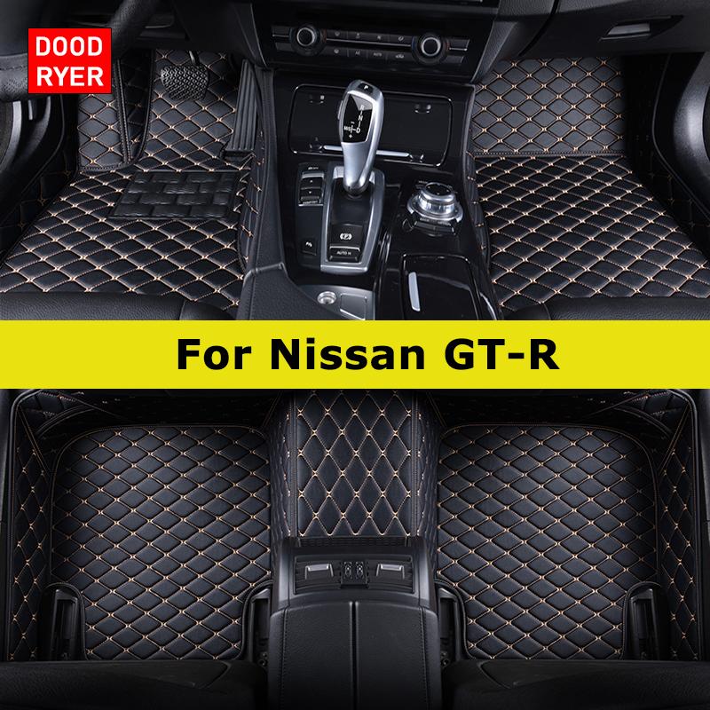 DOODRYER Custom Car Floor Mats For Nissan GT-R R35 GTR Auto Carpets Foot Coche Accessorie