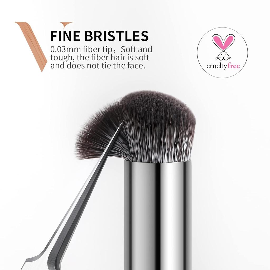 DUcare Кисть для консилера под глазами, угловая кисть для небольшого контура носа, тонкая тонкая тональная основа для лица, бровей и глаз, жидкий крем для растушевки