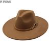 Hat Soft Fedora Hat Women Big Wide Brim 9.5cm Vintage Khaki Felted Jazz Hat Winter Formal Dress Cap Sombreros De Mujer