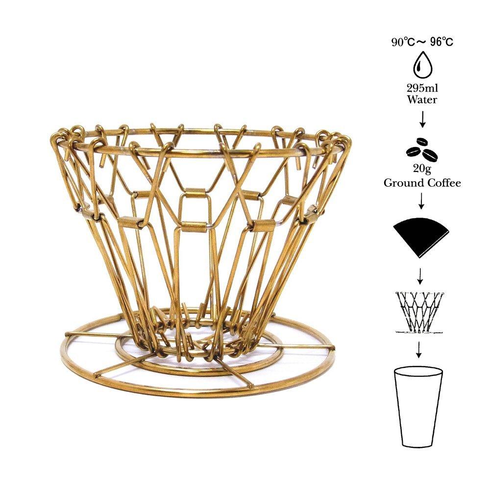 Brass Collapsible Coffee Dripper by Kikkerland