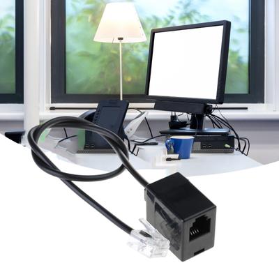 Переходник RJ45 в RJ11, кабельный адаптер, разъем Ethernet в телефонную линию, шнур RJ45 8P8C Male To RJ11 6P6C Female