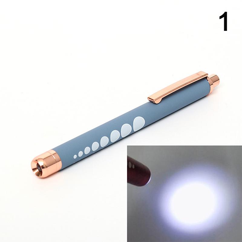 LED Medical Penlight Flashlight With Pupil Gauge Pocket Clip Pen Light For Doctor Nurse Diagnosis