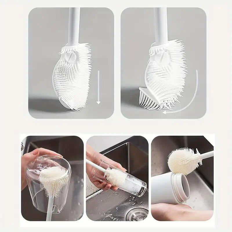 Fashion Water Cup Cup Brush Thorough Cleaning No Dead Angles Household Multifunctional Special Cleaning Brush for Bottles Mugs Cleaning Brush 1PCS