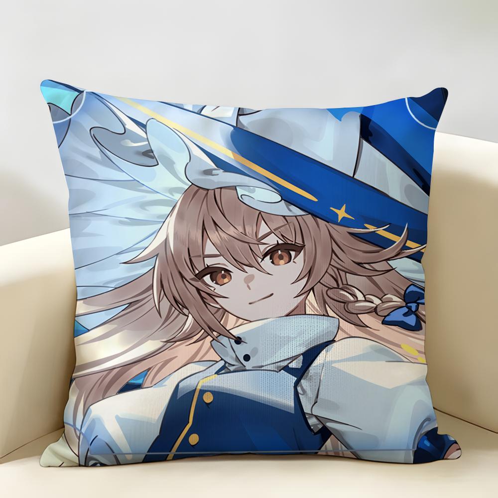 TTouhou Project Role Game Cushion Cover Natural Linen Organic Fabric DoubleSided Printing Room Sofa Decor Pillow Case