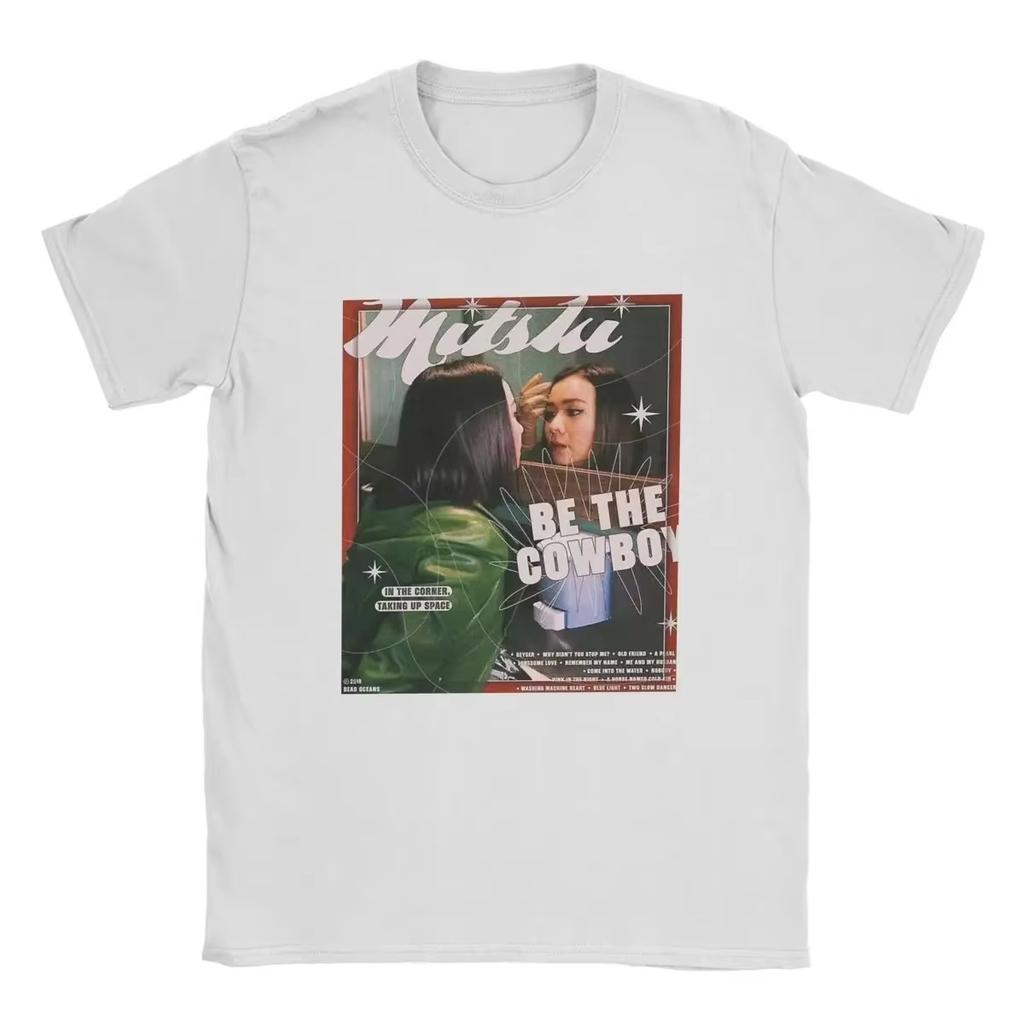 Mitski Music Романтическая футболка Альбом Шик Харадзюку Хлопковая одежда Потрясающая футболка с коротким рукавом и круглым вырезом Летние футболки Свободные