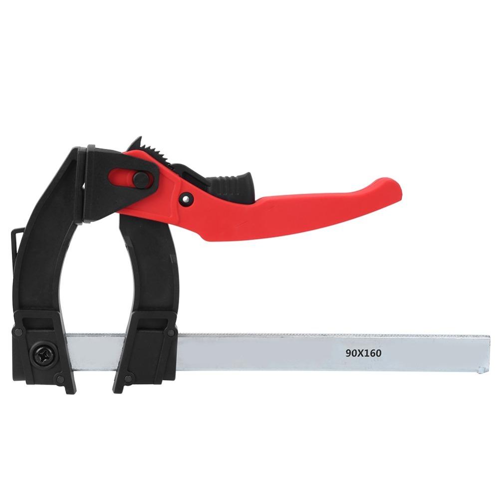 One Handed Woodworking Clamp Ratchet Mechanism Bar Clamp Durable F Clamp Woodworking