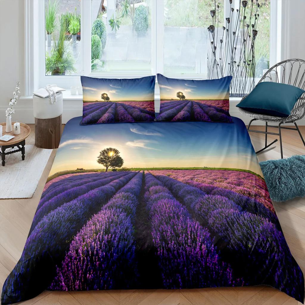 Пододеяльник Кинг-сайз 240x220 Фиолетовый Комплект постельного белья Зимний пододеяльник Наволочка Домашний текстиль Постельное белье Дерево жизни