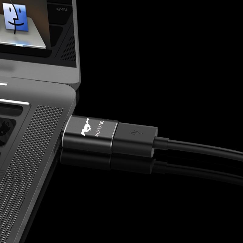 1 шт. Автомобильный USB Type C кабель-конвертер Адаптер для зарядки Автоаксессуары для Ford Mustang SHELBY GT 500 350 Кабриолет V Mach e Водонепроницаемый