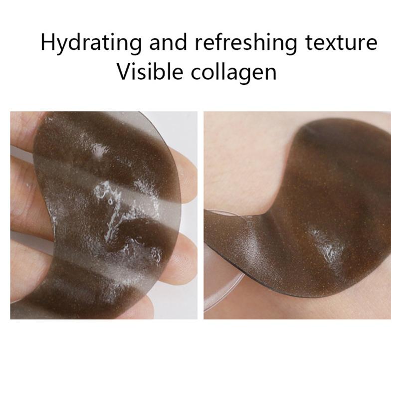 Черная жемчужина Золотые маски для глаз 60 шт. Гидрогелевые патчи для глаз Восстанавливающая средство для удаления морщин Темный круг Антивозрастная увлажняющая маска для глаз