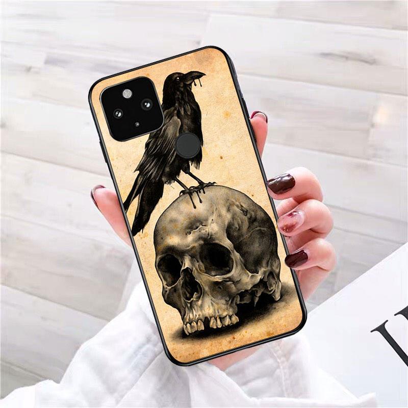Чехол для телефона с костями черепа для Google Pixel 7 Pro 7 6A 6 Pro 5A 4A 3A Pixel 4 XL Pixel 5 6 4 3 XL 3A XL 2 XL