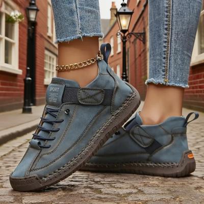 Женские лоферы из натуральной кожи ручной работы, повседневный комфорт, мягкая подошва, высококачественные мотоциклетные ботинки, модные британские теннисные ботинки телесного цвета