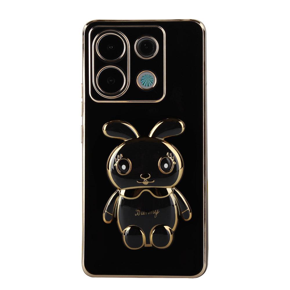 Case for Xiaomi Redmi Note 13 Pro 5G, Rabbit, black + 9H Tempered Glass