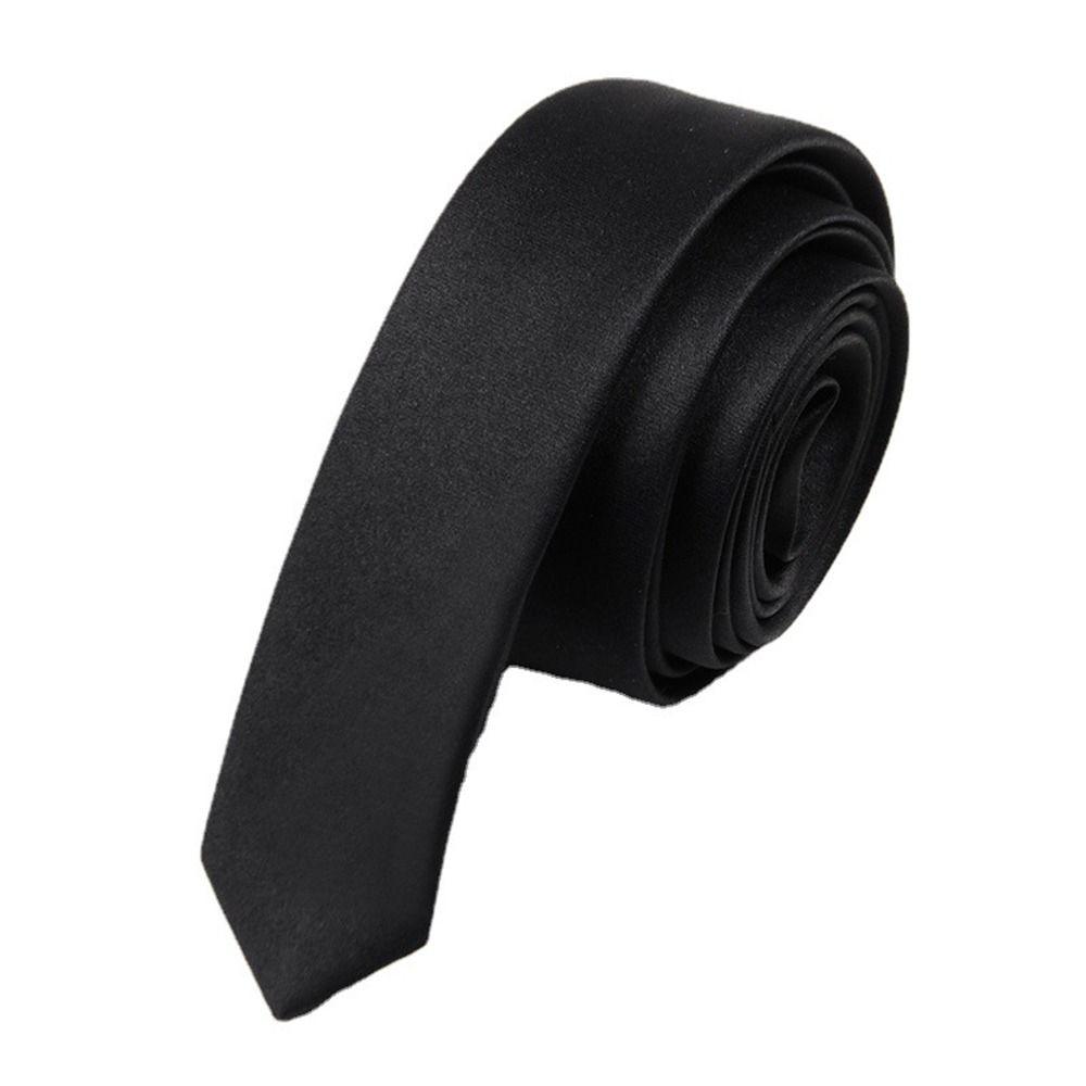 Wedding For Men For Women Business Party Solid Color Thin Tie Neck Ties Narrow Necktie Shirt Tie