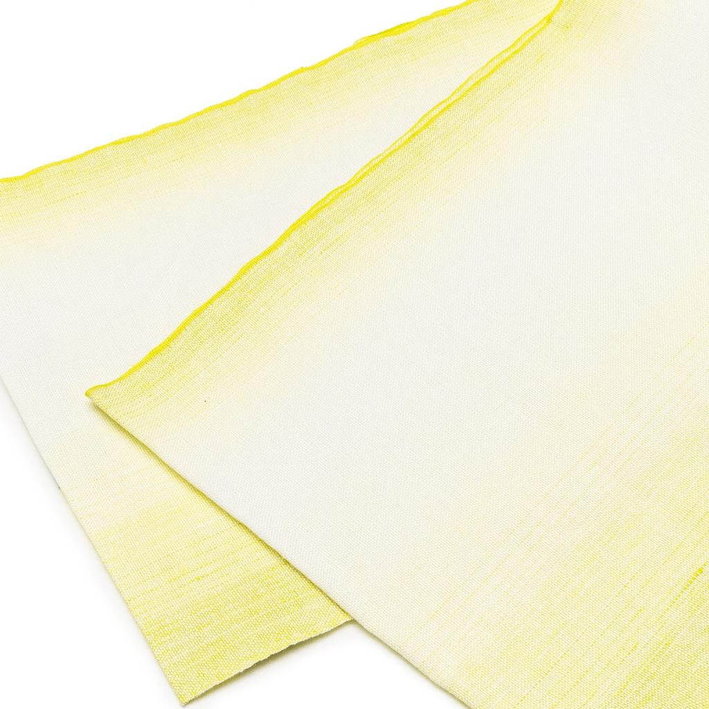 Linen Obi Nagoya Made in [KYOETSU] [Kyoetsu] (Sash), 8-inch width, Obi, Japan, Women's (Yellow)