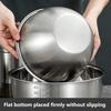 Stainless Steel Salad Bowl with Scale Mark Polished Surface BPA Free Easy To Clean Dishwasher Safe Multifunctional Mixing Bowl