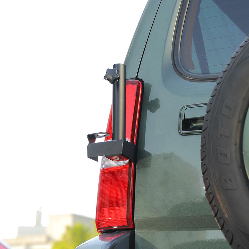 Tailgate Flagpole Antenna Bracket Stand  Fit For Suzuki Jimny 2007-2017 Metal Car Accessories Black