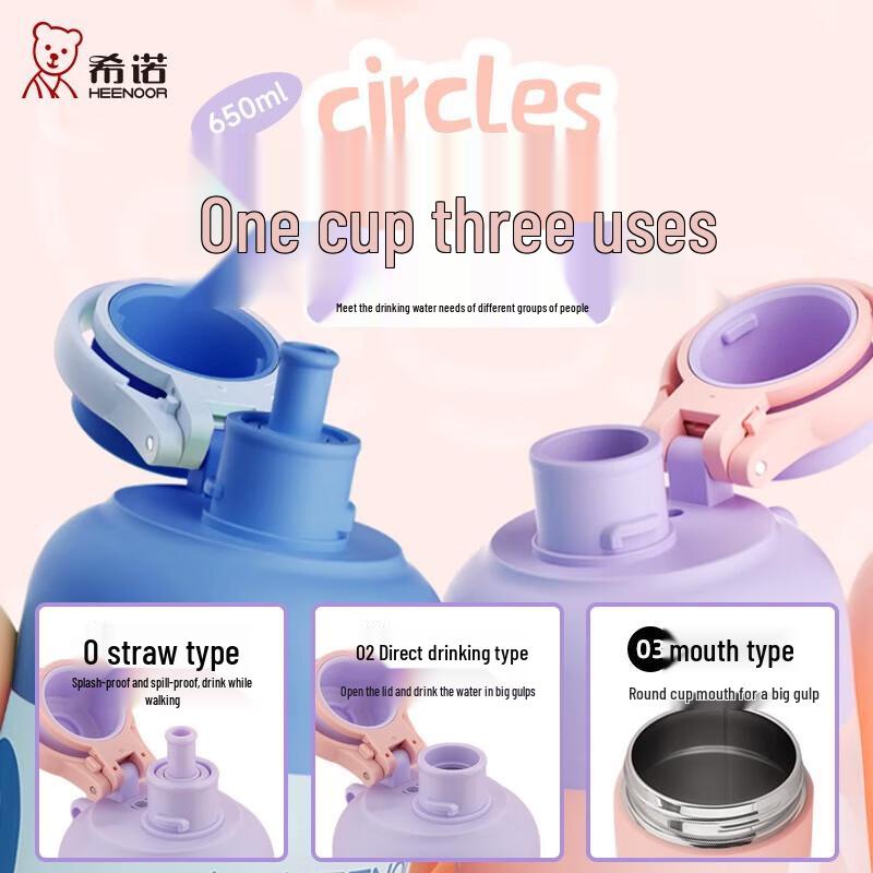 Sino Kids 316L Stainless Steel Straw Thermos Cup