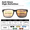 Неполяризованные квадратные солнцезащитные очки для мужчин и женщин, антибликовые рыболовные солнцезащитные очки для вождения, ночное видение