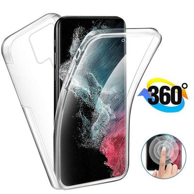 Прозрачный чехол-протектор на 360 градусов для Samsung Galaxy A17 A07 S25 S23 S24 FE A26 A36 A56 A15 A25 A35 A55 A16 A52 A14 A24 A34 A54, двусторонний