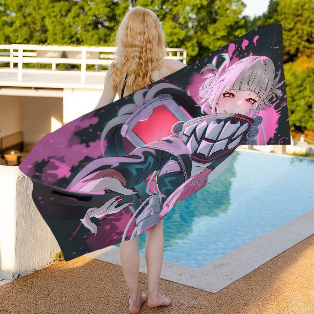 H-Himikos Toga My Hero AcademiaS Classic Big Microfiber Beach Towels Quick Dry Towel Sand Beach Towels Pool Towel for Travel Swim