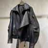 Stylish Women's Motorcycle Jacket with Thickened Lamb Simulated Leather
