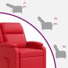 Recliner Chair Red Artificial Leather