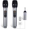 Перезаряжаемый беспроводной динамический микрофон LEKATO, ручной микрофон УВЧ с мини-приемником, идеально подходит для встреч, караоке и домашних вечеринок [Набор из