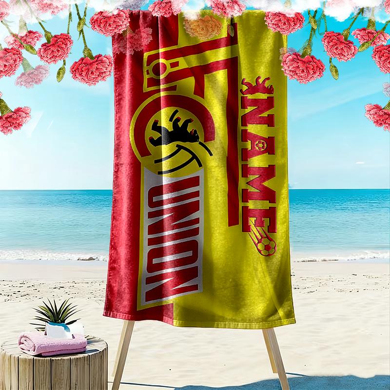 Custom Name,FC Union Berlin Print Beach Towel, Large Soft Quick Dry Towel for Beach Camping Swimming