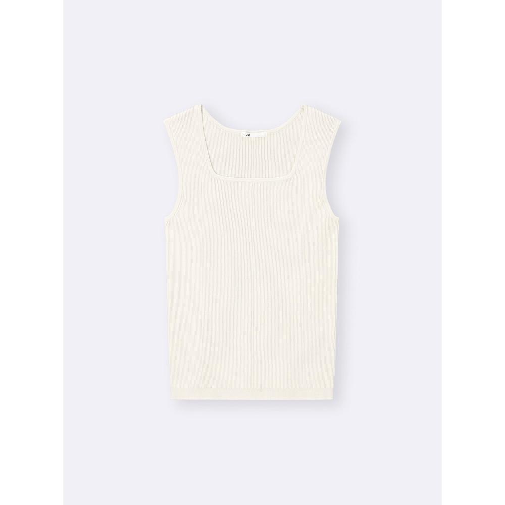 GU by Uniqlo Rib Knit Square Neck Tank Top