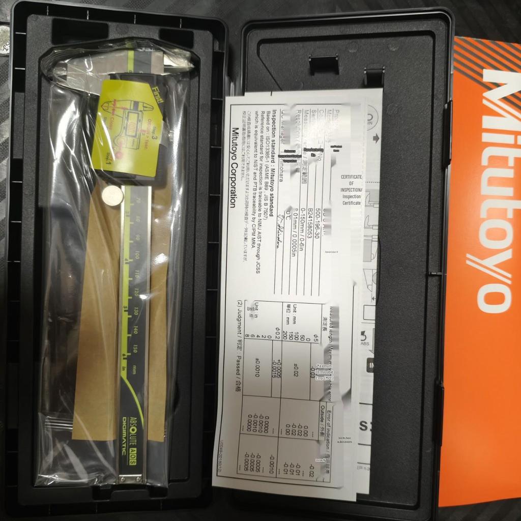 Mitutoyo Digital Caliper: Models 500-181-30, 500-151-30, 500-171-30, 500-752-20