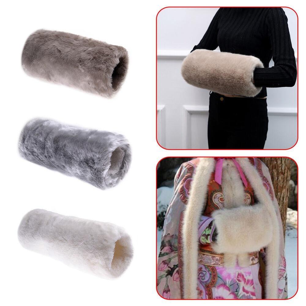 Fashion Mittens Arm Sleeve Winter Gloves Warm Fleece Sleeve Women Men Gloves Fur Muff Hand Warmer