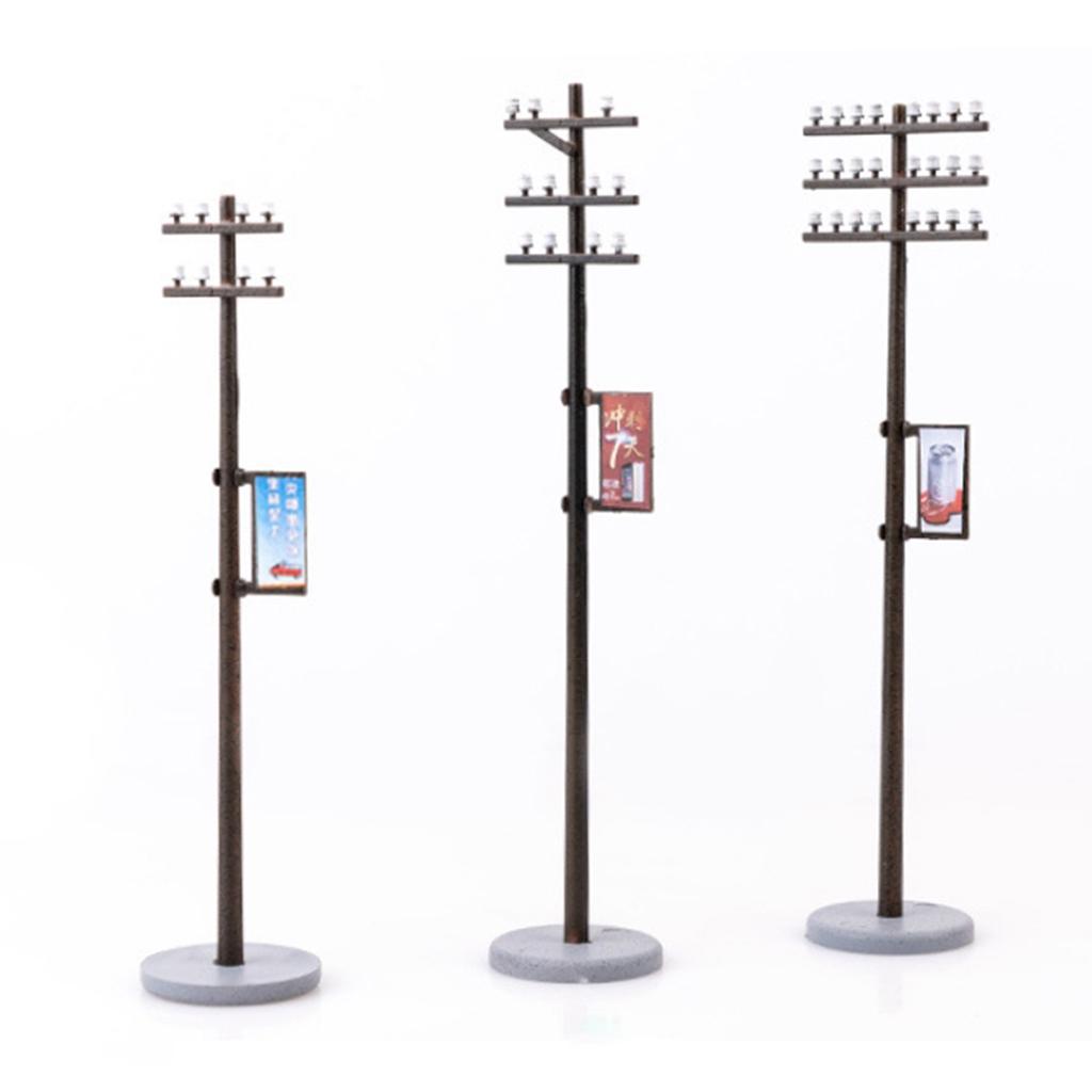 10 шт. мини-столб для электрических линий для поездов, железных дорог, микропейзаж 1/87, 8,1 см