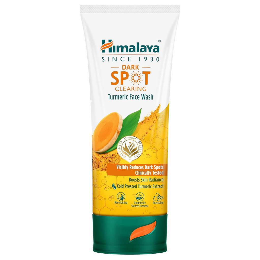 Himalaya Dark Spot Clearing Turmeric Face Wash 50ml Reduce Dark Spots and Blemishes Naturally