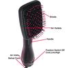 Hair Dryer Hot Air Brush Styler and Volumizer Hair Straightener Curler Comb Roller One Step Electric Ion Blow Dryer Brush