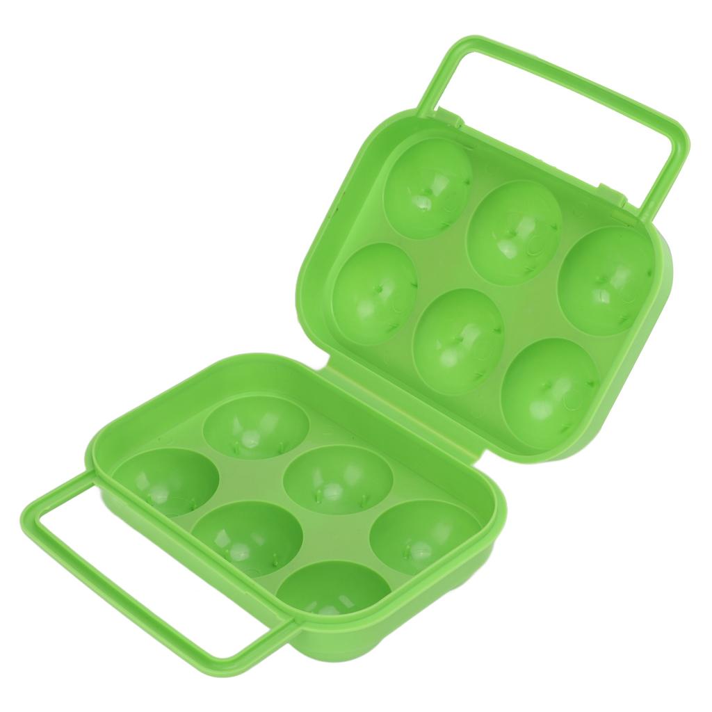 Портативный чехол для хранения яиц ABS 6 сеток Ящик для яиц для хранения яиц на открытом воздухе в помещении Зеленый