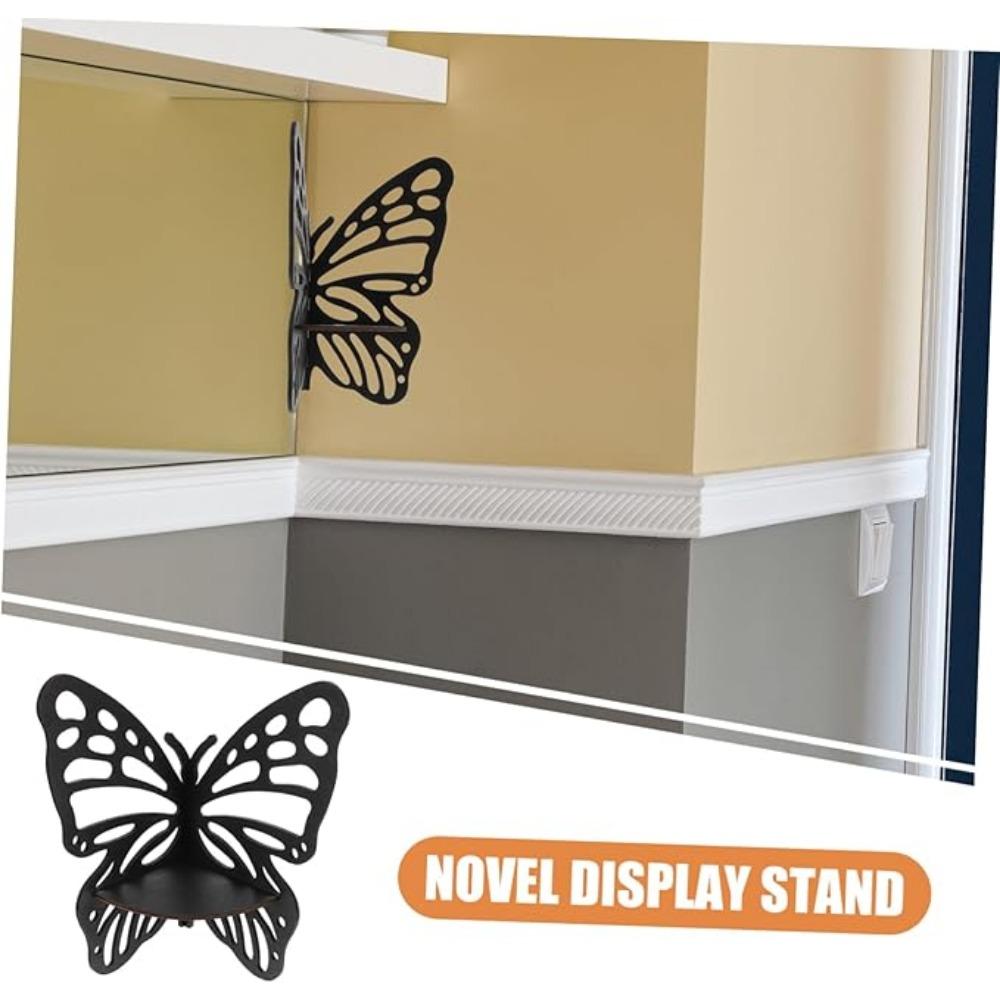 Hanging Shelf Medal Display Hanger Wooden Butterfly Stand Shelves Rack Wall Shelf Butterfly Shower Decorations Stickers Round Wall Shelf Display Shelf