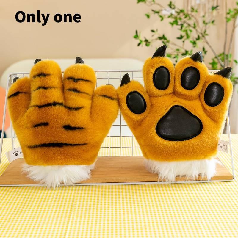 Милая плюшевая повязка на голову с тигровой лапой и хвостом для сценических выступлений и вечеринок в животной тематике