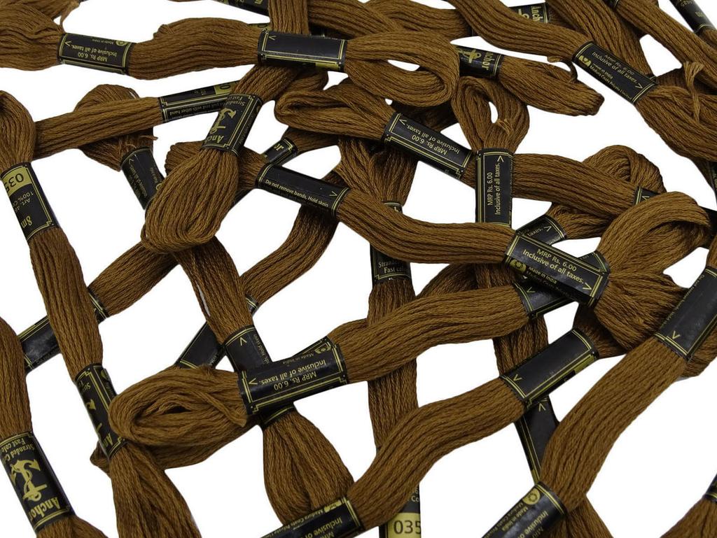 IBA Indianbeautifulart Многожильные хлопковые нитки для ручной вышивки, упаковка из 25 мотков, темные