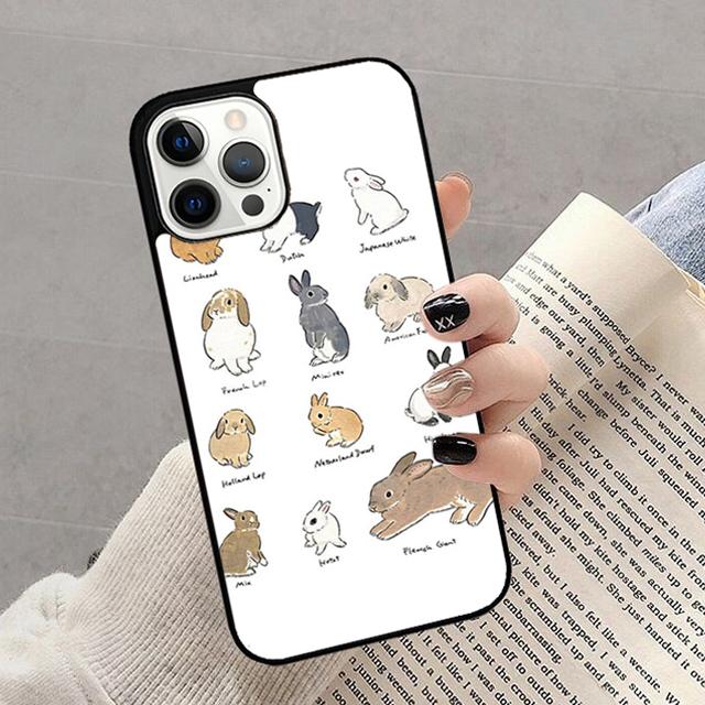 Cartoon Rabbit Bunny Phone Case For iPhone 17 Air 14 13 12 16Pro Max 15 Plus Max Cover Shell