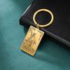 Tarot Key Chain Arcana Pendant Vintage Good Luck Key Ring Stainless Steel Wizardry Worship Jewelry Accessories Party Gift