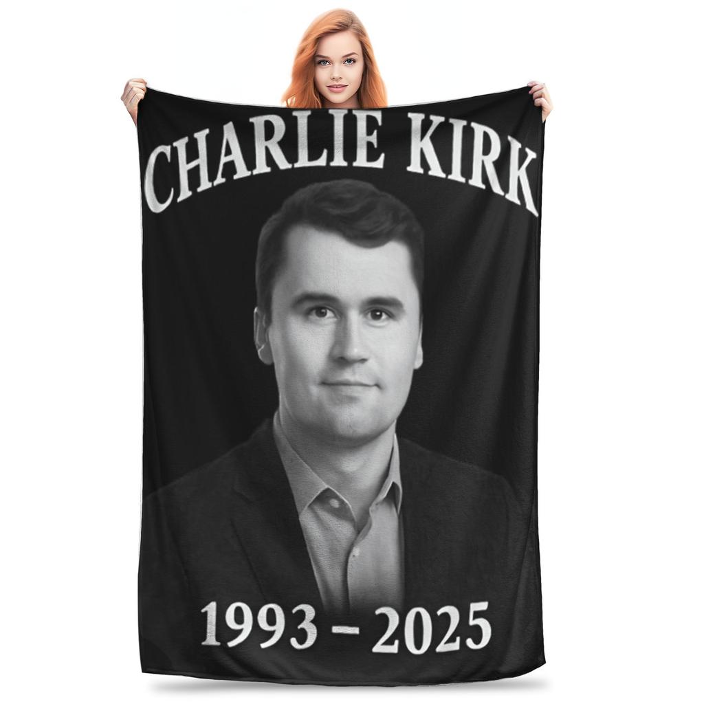 Charlie Kirk Shoot Blanket Quality Super Warm Bedding Throws Winter Girls Boys Couch Chair Fashion Bedspread